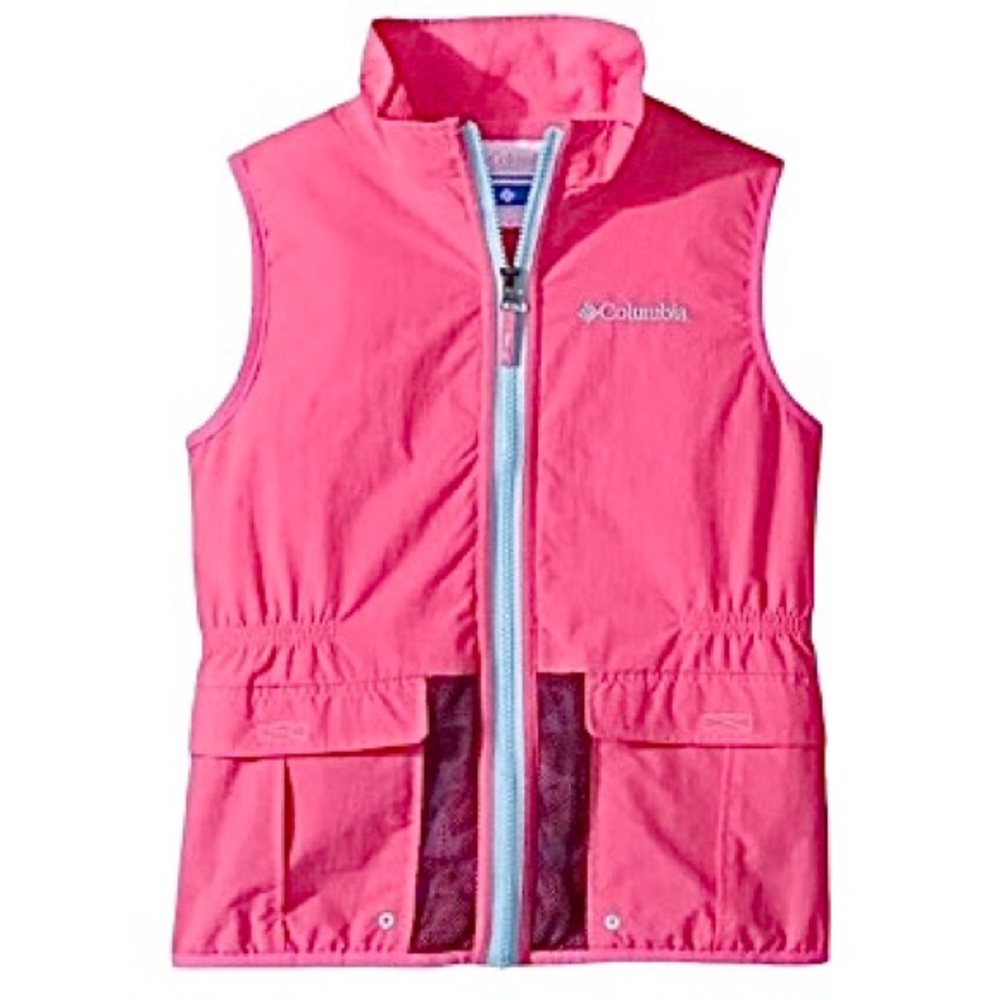 LAST CHANCE! Columbia Next Destination G Lined Vest Nylon Fleece Pink Girls L